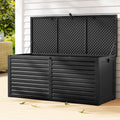 Gardeon 490L Outdoor Storage Box Lockable Garden Bench Black