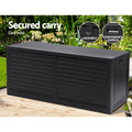 Gardeon 490L Outdoor Storage Box Lockable Garden Bench Black