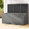 Gardeon 490L Outdoor Storage Box Black Lockable Garden Bench Shed