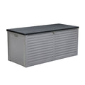 Gardeon 490L Outdoor Storage Box Black Lockable Garden Bench Shed