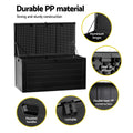 Gardeon 680L Outdoor Storage Box Lockable Garden Bench Black