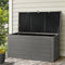 Gardeon 680L Outdoor Storage Box Black Lockable Garden Bench