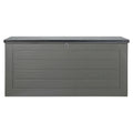 Gardeon 680L Outdoor Storage Box Black Lockable Garden Bench