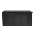 Gardeon 830L Outdoor Storage Box Bench Lockable Black Container