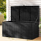 Gardeon 830L Outdoor Storage Box Bench Lockable Black Container