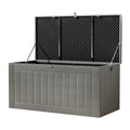 Gardeon 830L Outdoor Storage Box Black Lockable Garden Bench Tool