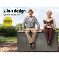 Gardeon 830L Outdoor Storage Box Black Lockable Garden Bench Tool