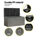 Gardeon 830L Outdoor Storage Box Black Lockable Garden Bench Tool