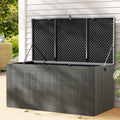 Gardeon 830L Outdoor Storage Box Black Lockable Garden Bench Tool