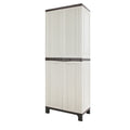 Gardeon Storage Cabinet 173cm Lockable Outdoor Beige Cupboard