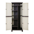 Gardeon Storage Cabinet 173cm Lockable Outdoor Beige Cupboard