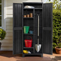 Gardeon 173cm Outdoor Storage Cabinet Lockable Black Cupboard