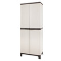 Gardeon 173cm Outdoor Storage Cabinet Box Lockable Rattan Beige