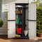 Gardeon 173cm Outdoor Storage Cabinet Box Lockable Rattan Beige