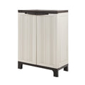 Gardeon Outdoor Storage Cabinet 92cm Lockable Beige Cupboard