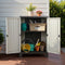 Gardeon Outdoor Storage Cabinet 92cm Lockable Beige Cupboard