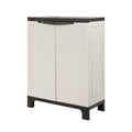 Gardeon 92cm Outdoor Storage Cabinet Rattan Lockable Beige