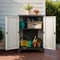 Gardeon 92cm Outdoor Storage Cabinet Rattan Lockable Beige