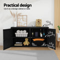 Gardeon Outdoor Storage Cabinet Black Wicker Deck Box Shelf