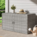 Gardeon Wicker Outdoor Storage Box Cabinet Shelf Chest Deck Garden