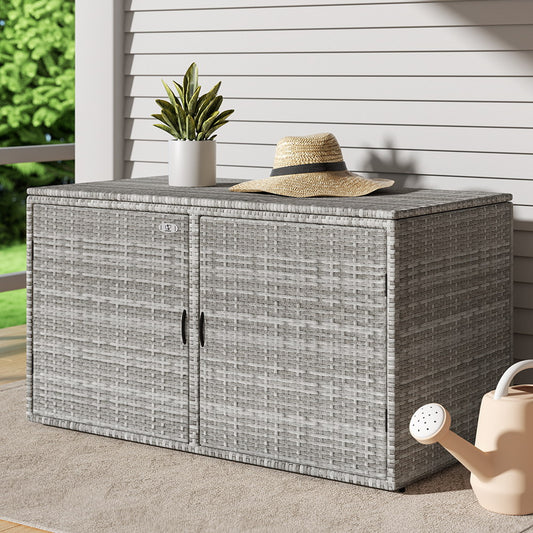 Gardeon Wicker Outdoor Storage Box Cabinet Shelf Chest Deck Garden