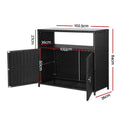 Gardeon Outdoor Storage Cabinet Wicker Shed Box Tools Garage Shelf