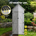 Gardeon Outdoor Storage Cabinet Cupboard Lockable Grey Organiser