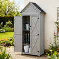 Gardeon Outdoor Storage Cabinet Cupboard Lockable Grey Organiser