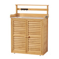 Gardeon Outdoor Storage Cabinet Potting Bench Table Garden Shed