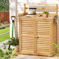 Gardeon Outdoor Storage Cabinet Potting Bench Table Garden Shed
