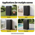 Gardeon Outdoor Trash Cans Polypropylene Patio Hideaway Bin 110L Black