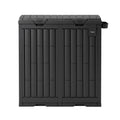 Gardeon Outdoor Trash Cans Dual Compartment Trash Can 220L Black