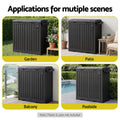 Gardeon Outdoor Trash Cans Dual Compartment Trash Can 220L Black