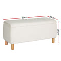 Artiss Storage Ottoman Blanket Box 99cm Teddy White