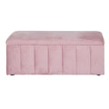 Artiss Storage Ottoman 103cm Velvet Pink Blanket Box
