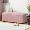 Artiss Storage Ottoman 103cm Velvet Pink Blanket Box