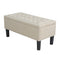 Artiss Storage Ottoman Blanket Box 96cm Linen Taupe