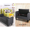 Artiss Storage Ottoman Blanket Box 104cm Grey Linen