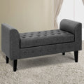 Artiss Storage Ottoman Blanket Box 104cm Grey Linen