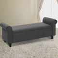 Artiss Storage Ottoman Blanket Box 125cm Grey Linen