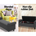 Artiss Storage Ottoman Blanket Box 125cm Grey Linen