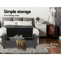 Artiss Storage Ottoman Blanket Box 125cm Grey Linen