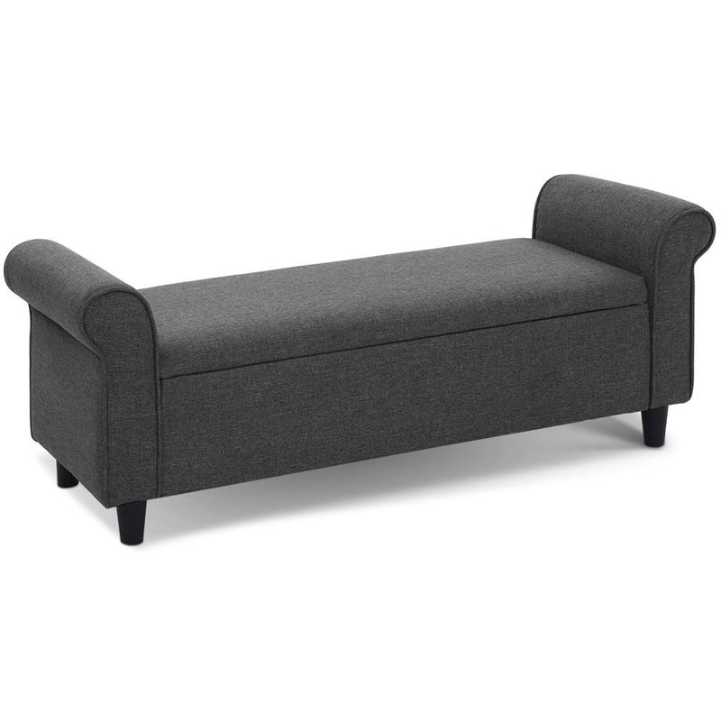 Artiss Storage Ottoman Blanket Box 125cm Grey Linen
