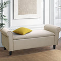 Artiss Storage Ottoman 125cm Blanket Box Taupe Linen