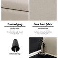 Artiss Storage Ottoman 125cm Blanket Box Taupe Linen