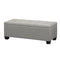 Artiss Storage Ottoman 97cm Button Linen Grey Blanket Box