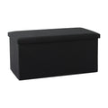 Artiss Storage Ottoman Bench Folding Blanket Box Toy Organiser Foot Stool Black
