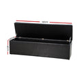 Artiss Storage Ottoman Blanket Box 140cm Black Leather