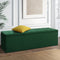 Artiss Storage Ottoman 140cm Velvet Green Blanket Box