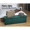 Artiss Storage Ottoman 140cm Velvet Green Blanket Box